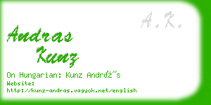 andras kunz business card